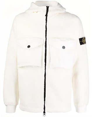 Stone Island FW21 Logo Patch Sherpa Fleece Hooded Jacket White Men’s Outerwear 751560134-V0001 Buy Stone Island FW21 Logo Patch Sherpa Fleece Hooded Jacket White Men’s Outerwear 751560134-V0001