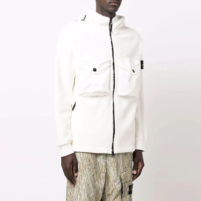 Stone Island FW21 Logo Patch Sherpa Fleece Hooded Jacket White Men’s Outerwear 751560134-V0001 Shop Stone Island FW21 Logo Patch Sherpa Fleece Hooded Jacket White Men’s Outerwear 751560134-V0001