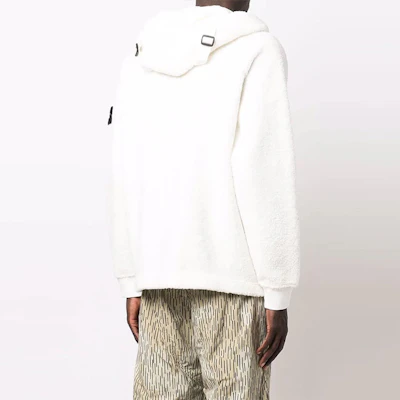 Stone Island FW21 Logo Patch Sherpa Fleece Hooded Jacket White Men’s Outerwear 751560134-V0001 Purchase Stone Island FW21 Logo Patch Sherpa Fleece Hooded Jacket White Men’s Outerwear 751560134-V0001