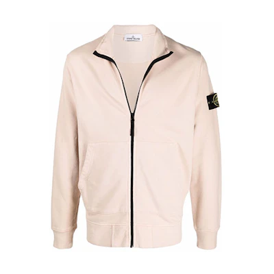 Stone Island FW21 Logo Patch Zip Sleeve Jacket Pink 751566120-V0082