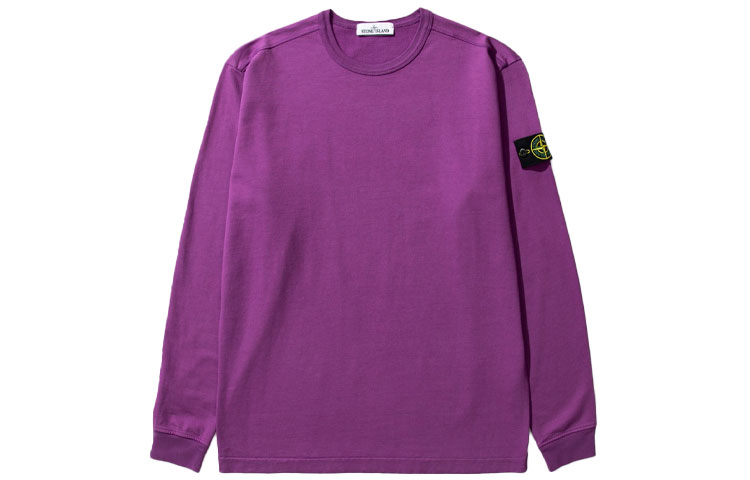 STONE ISLAND FW21 Logo Sleeve  Sweatshirt Purple-Red 741564450-V0045