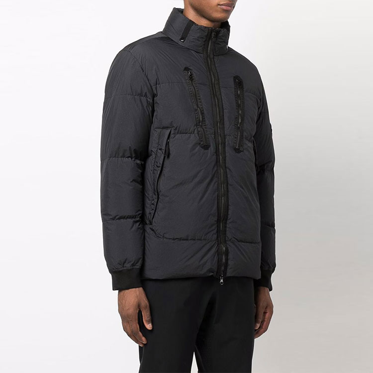 STONE ISLAND FW21 Logo Zip Down Jacket Black Unisex 751540223-V0029 圖 6