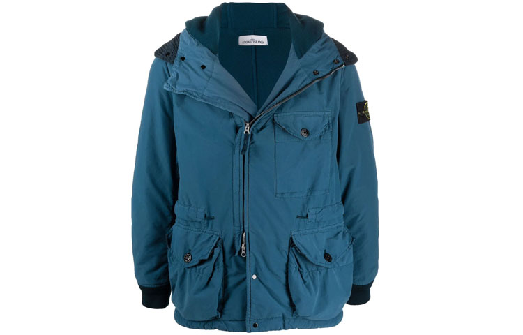 Stone Island FW21 Multi-Pocket Solid Color Hooded Jacket Men’s Blue 751541131-V0023