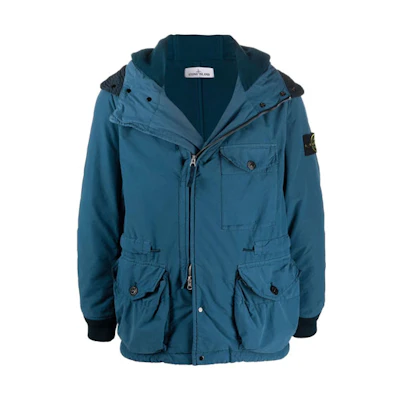 Stone Island FW21 Multi-Pocket Solid Color Hooded Jacket Men’s Blue 751541131-V0023