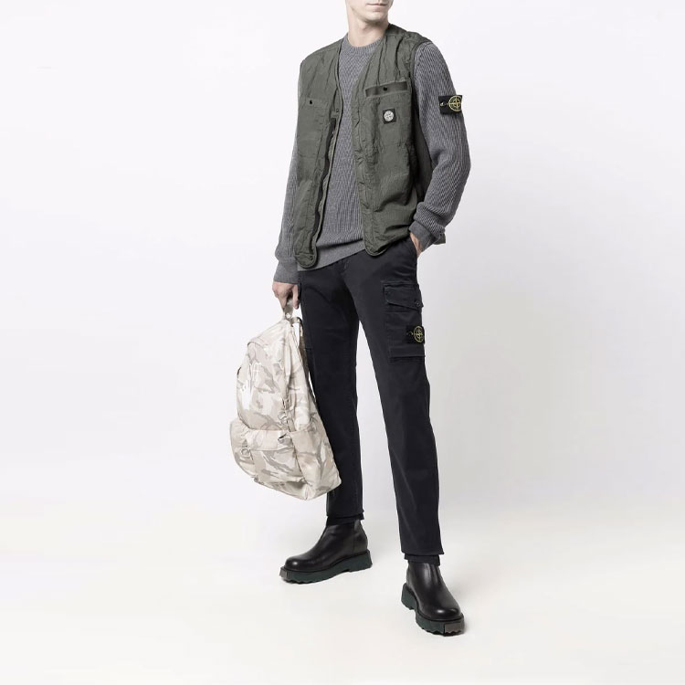 Lookbook 石頭島 FW21 徽章標誌海軍藍直筒舒適工裝長褲 男款 7515318L1-V0120