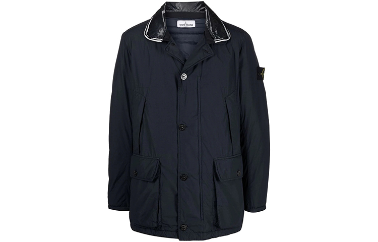 Stone Island FW21 Patch Military Jacket Blue 751543732-V0026