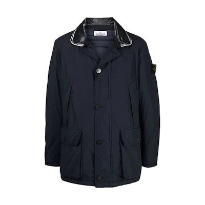 Stone Island FW21 Patch Military Jacket Blue 751543732-V0026