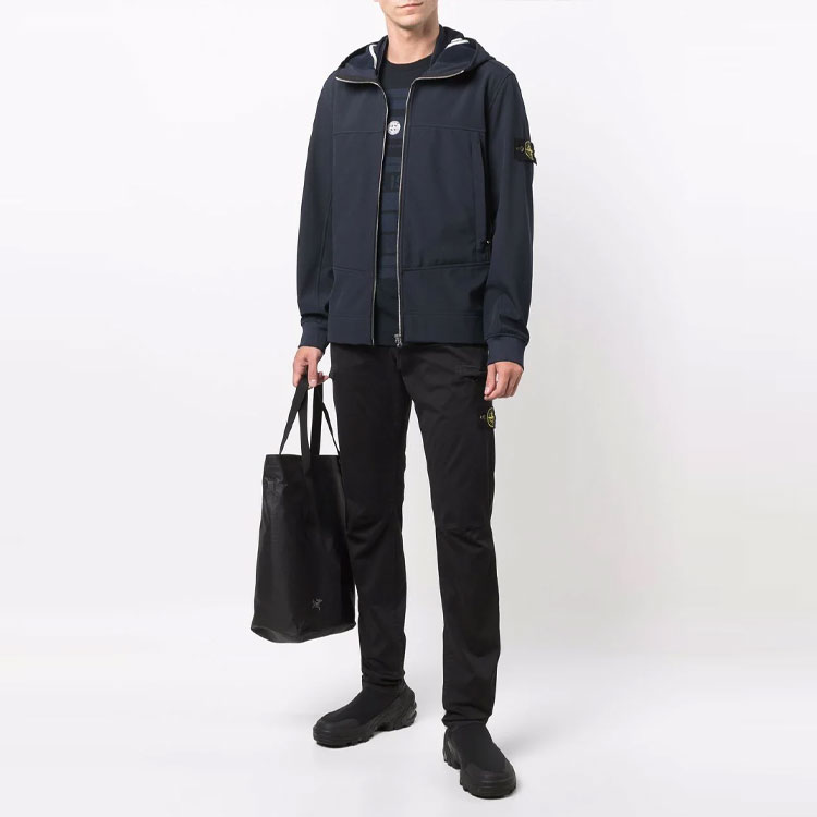 STONE ISLAND FW21 Patchwork Logo Hooded Jacket Blue 7515Q0122-V0020 圖 3