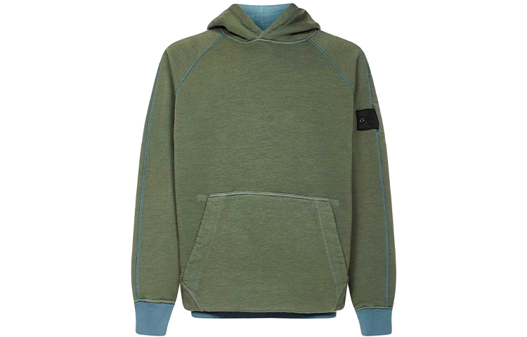 Stone Island FW21 Plain Green Hoodie for Men MO751960110-V2050