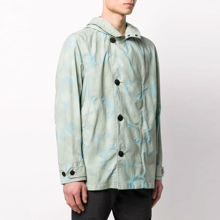 Stone Island FW21 Printed Zip Hoodie Jacket Green 7215420E2-V0092 圖 5