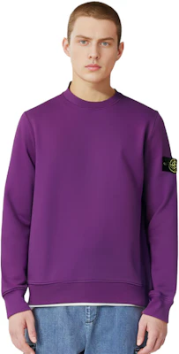 Stone Island FW21 Crewneck Ungu Pria - Desain Patch Warna Solid. 751563020-V0045 Details for Stone Island FW21 Crewneck Ungu Pria - Desain Patch Warna Solid. 751563020-V0045