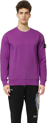 Stone Island FW21 Crewneck Ungu Pria - Desain Patch Warna Solid. 751563020-V0045 Sizing Stone Island FW21 Crewneck Ungu Pria - Desain Patch Warna Solid. 751563020-V0045