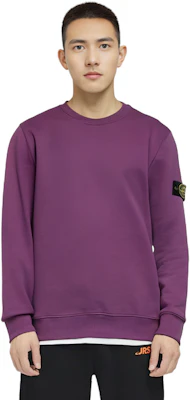Stone Island FW21 Crewneck Ungu Pria - Desain Patch Warna Solid. 751563020-V0045 Cheap Stone Island FW21 Crewneck Ungu Pria - Desain Patch Warna Solid. 751563020-V0045