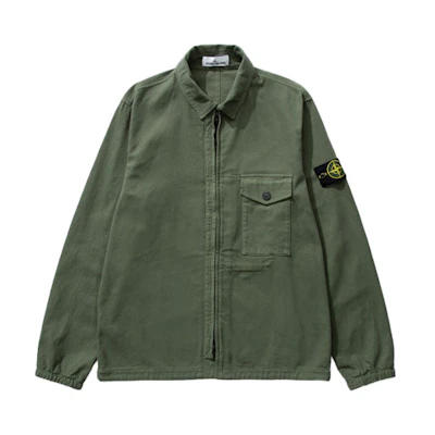 Stone Island FW21 Sage Green Pocket Long Sleeve Jacket Mens Casual Fall 751510704-V0055