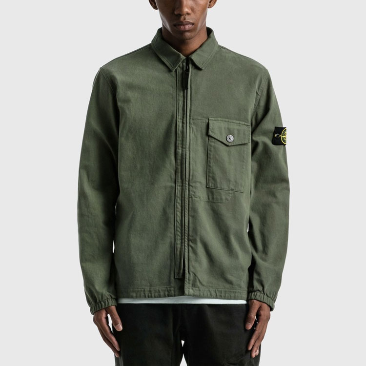 Stone Island FW21 Sage Green Pocket Long Sleeve Jacket Mens Casual Fall 751510704-V0055 圖 5