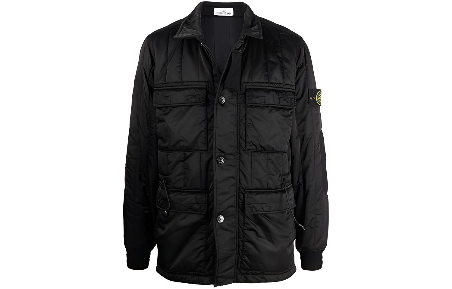 Stone Island FW21 Satin Patch Jacket Black 751543521-V0029