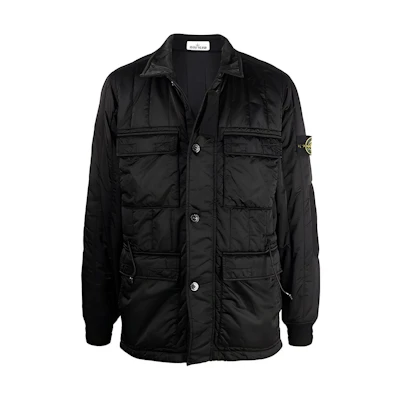 Stone Island FW21 Satin Patch Jacket Black 751543521-V0029