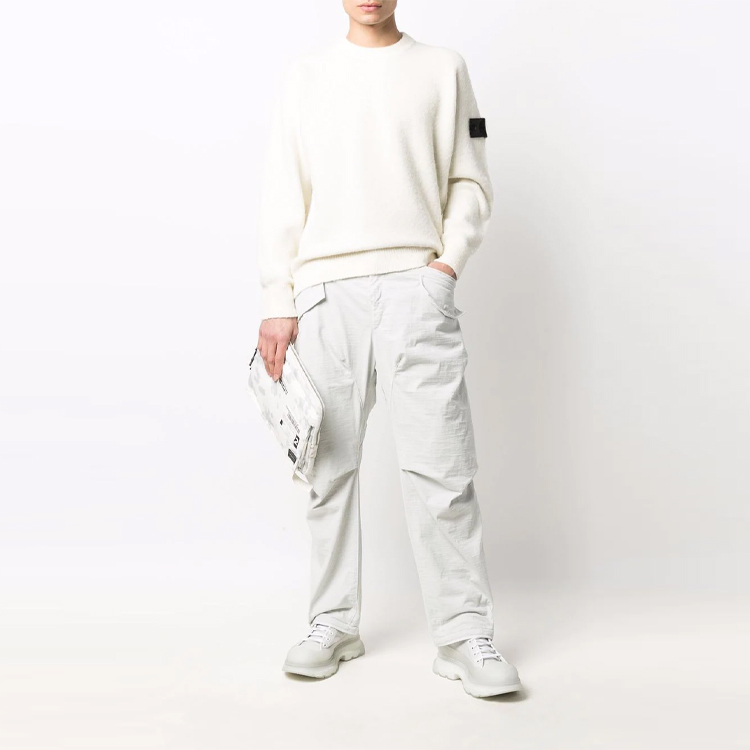 STONE ISLAND FW21 Shadow Project  White Wool Pullover Sweater. 7519507A2-V2093 圖 3