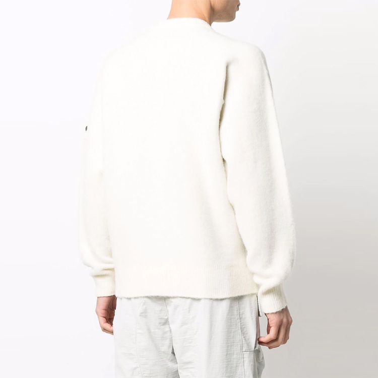 STONE ISLAND FW21 Shadow Project  White Wool Pullover Sweater. 7519507A2-V2093 圖 4