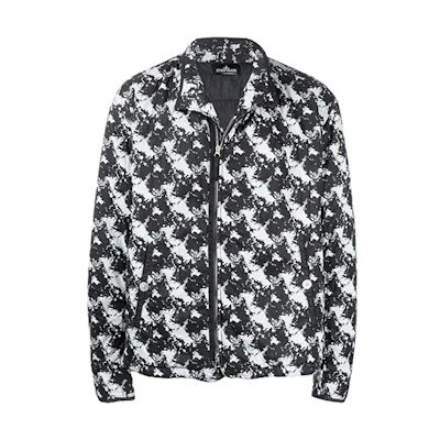 Stone Island FW21 Shadow Project Patterned Bomber Jacket Men’s Black 751940407-V1029
