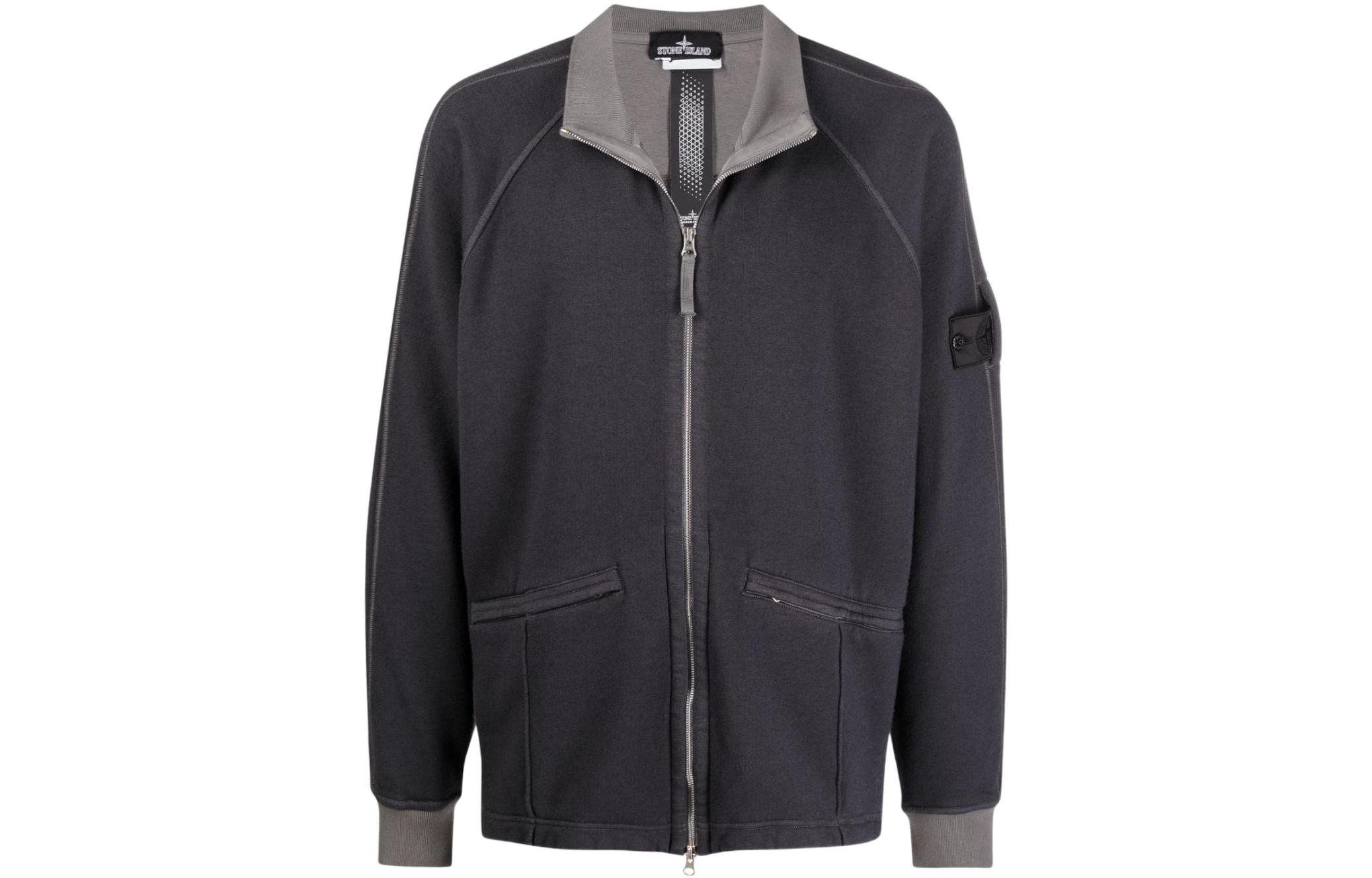 Stone Island FW21 Shadow Project Zip-Up Jacket Solid Charcoal Gray 751960310-V1065