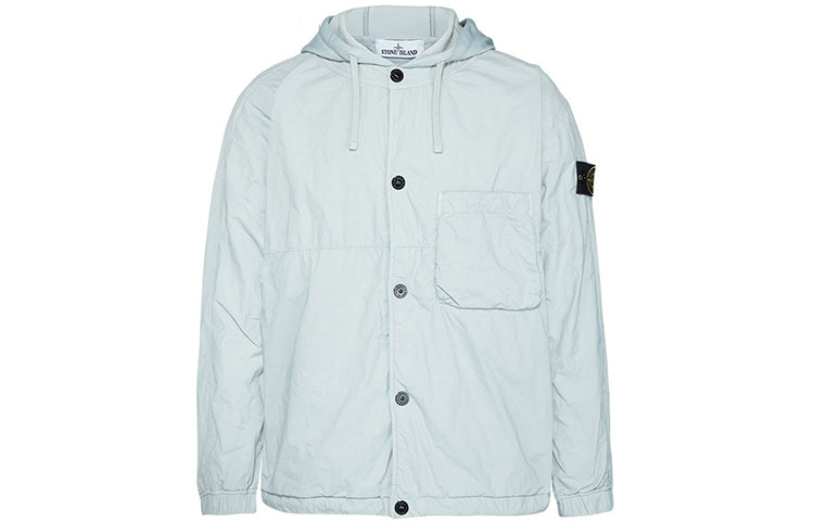 Stone Island FW21 Solid Color Hooded Jacket Men’s Pearl Gray 751510403-V0061
