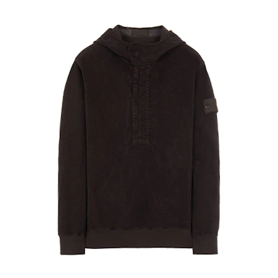 Stone Island FW21 Solid Color Pullover Hoodie Dark Brown 7515667-V0070