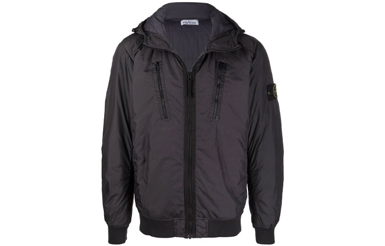 Stone Island FW21 Solid Color Zip-Up Hoodie Jacket Men’s Grey 751542223-V0065