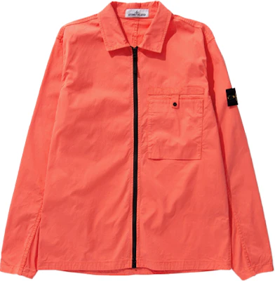 ストーンアイランド FW21 無地 ジップポケット シャツジャケット オレンジ 761512619-V0032 Buy ストーンアイランド FW21 無地 ジップポケット シャツジャケット オレンジ 761512619-V0032