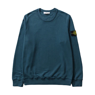 Stone Island FW21 Solid Logo Patch Pullover Sweatshirt Navy - 751563020-V0023