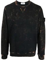 Stone Island FW21 Tie-Dye Patch Crewneck Sweatshirt Black 751561538-V0032 Stone Island FW21 Tie-Dye Patch Crewneck Sweatshirt Black 751561538-V0032
