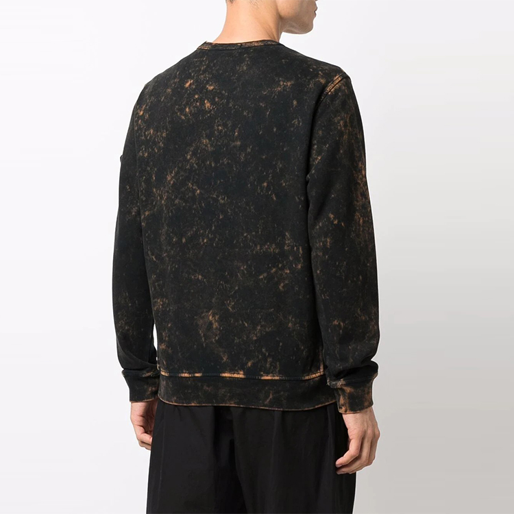 Purchase Stone Island FW21 綁染補丁圓領長袖衫 黑色 751561538-V0032