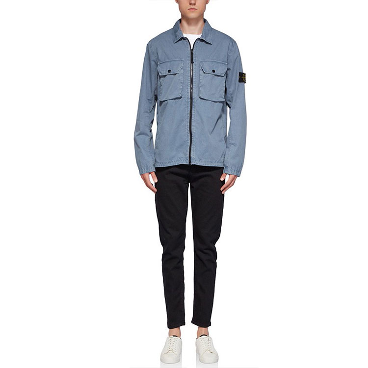 Stone Island FW21 Wash Double Pocket Jacket Misty Blue Men’s 7515113WN-V0146 圖 4