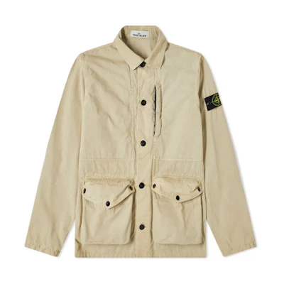 Stone Island FW21 Washed Canvas Multi-Pocket Casual Jacket for Men 7415439WN-V0195
