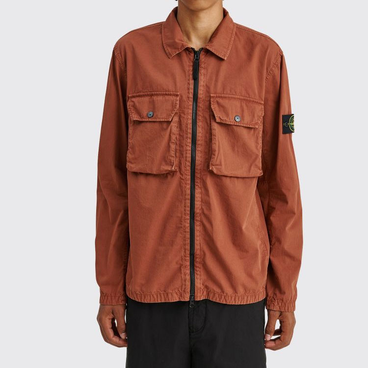 STONE ISLAND FW21 Washed Double Pocket Zip Jacket Brick Red  Outerwear 7515113WN-V0115 圖 3