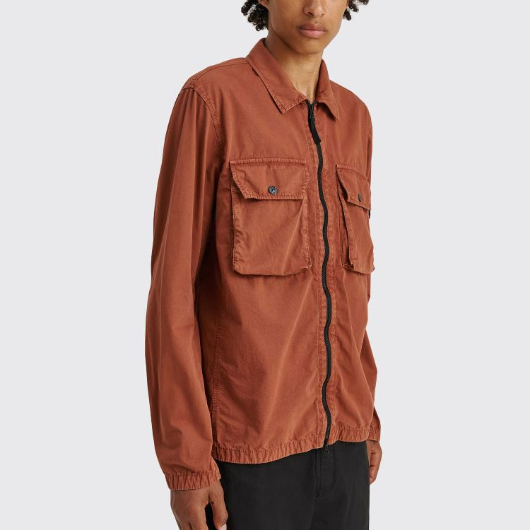 STONE ISLAND FW21 Washed Double Pocket Zip Jacket Brick Red  Outerwear 7515113WN-V0115 圖 5
