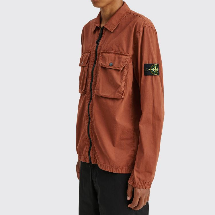 STONE ISLAND FW21 Washed Double Pocket Zip Jacket Brick Red  Outerwear 7515113WN-V0115 圖 6