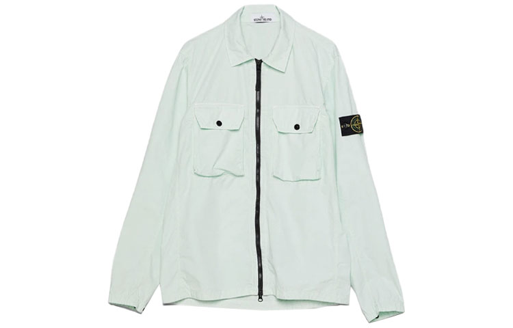 Stone Island FW21 Washed Dual Pocket Jacket Men’s Light Mint Green 7515113WN-V0152
