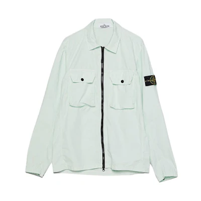 Stone Island FW21 Washed Dual Pocket Jacket Men’s Light Mint Green 7515113WN-V0152