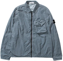 Stone Island FW21 Wrinkled Pocket Shirt Jacket Misty Blue Mens Long Sleeve 751511803-V0046 Stone Island FW21 Wrinkled Pocket Shirt Jacket Misty Blue Mens Long Sleeve 751511803-V0046