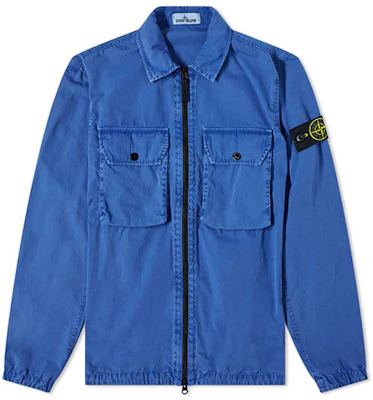 Stone Island FW21 拉鍊長袖襯衫外套 藍色 7515113WN-V0143 Buy Stone Island FW21 拉鍊長袖襯衫外套 藍色 7515113WN-V0143