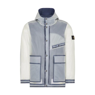 Stone Island FW22 40th Anniversary Logo Patch Glow Hoodie Jacket Blue . 7725401Q3-V0024