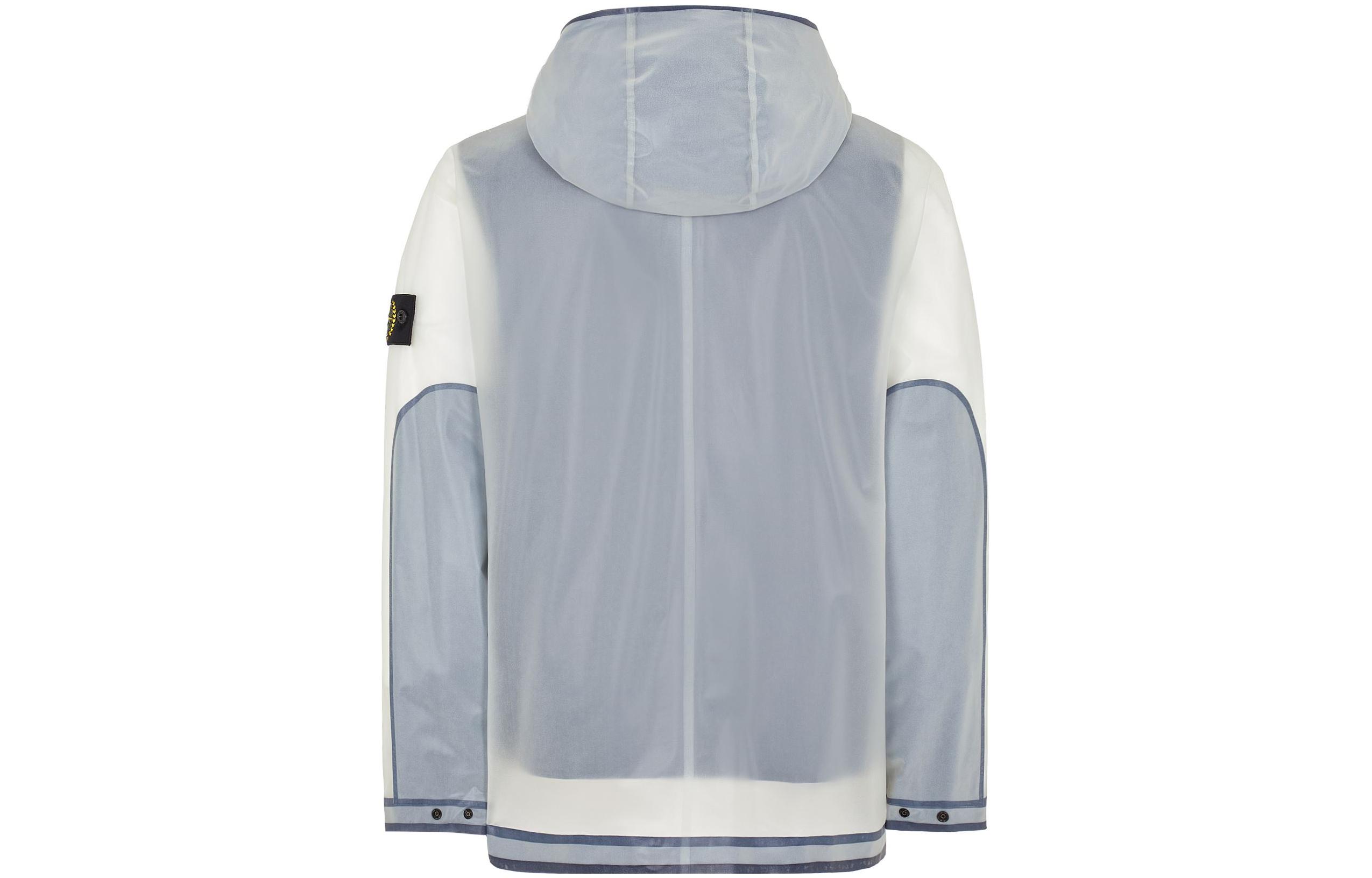 Lookbook Stone Island FW22 Chaqueta Hoodie Azul 40 Aniversario Parche Logo Brillante. 7725401Q3-V0024