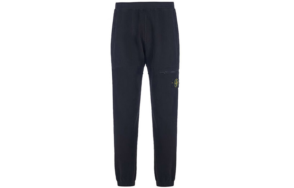 STONE ISLAND FW22  Black Logo Patch Casual Sweatpants. 771561251-V0029
