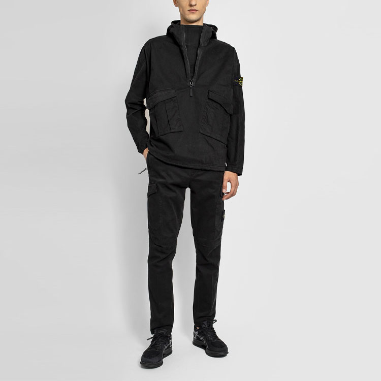 Stone Island FW22  Black Zip Long Sleeve Casual Cargo Pants 731531310-V0029 圖 4