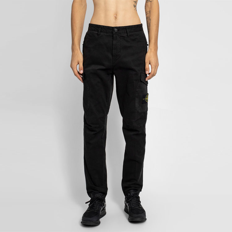 Stone Island FW22  Black Zip Long Sleeve Casual Cargo Pants 731531310-V0029 圖 5