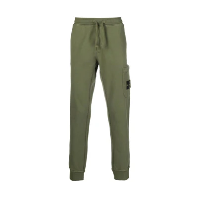 Stone Island FW22 Cargo Jogger Pants Military Green with Drawstring Pockets 761564551V0058