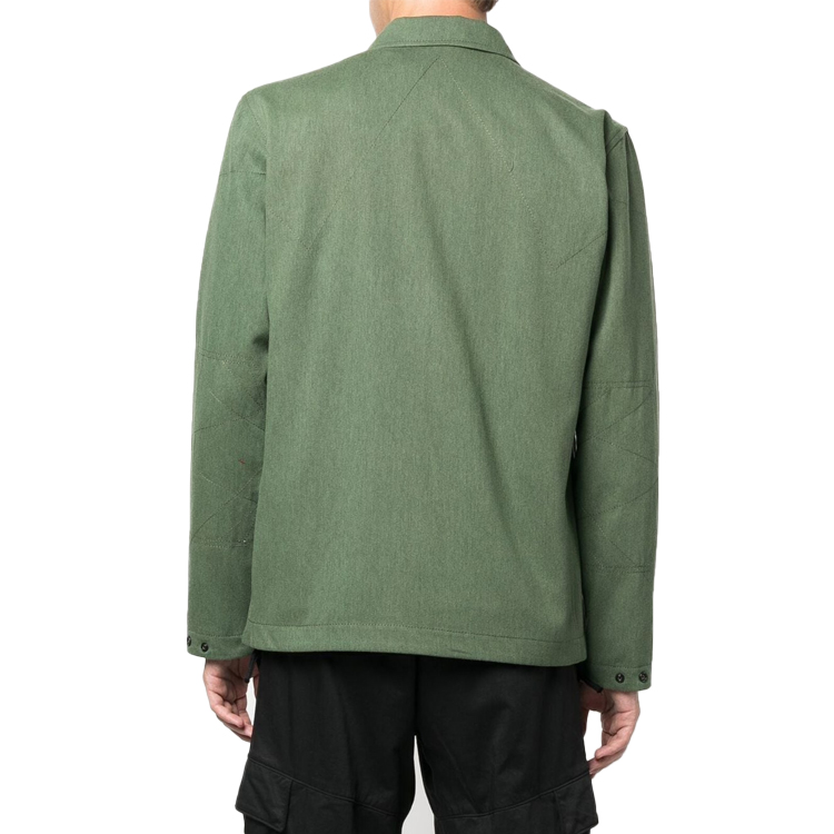 STONE ISLAND FW22  Green Solid Long-Sleeve Shirt Jacket 771510802V0058 圖 5