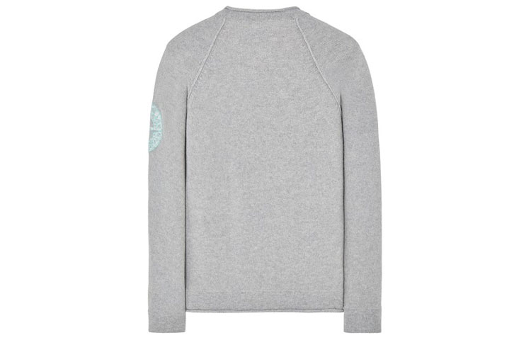 STONE ISLAND FW22  Grey Wool Sweater with Logo Embroidery. 7715534A4-V0M64 圖 3