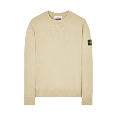 STONE ISLAND FW22 Khaki Crewneck Long-Sleeve Sweatshirt 771563020-V0090
